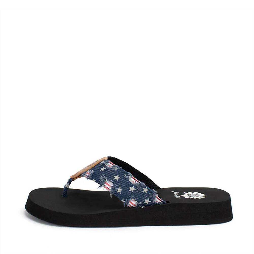 NEW YELLOWBOX women's firework flip flop in navy